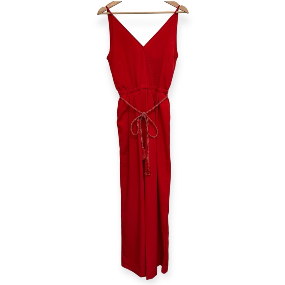 H&M Conscious Rope Belt V-Neck Wide Leg Jumpsuit